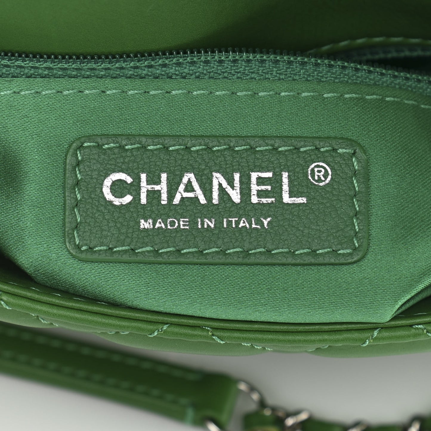 Calfskin Quilted Small Tender Touch Flap Bag Green