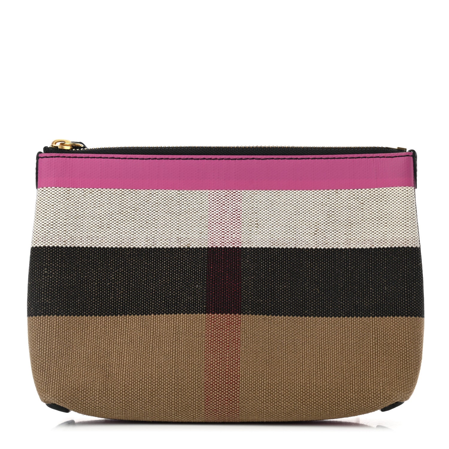 Burberry House Check Medium Duncan Pouch Black Pink 1 of 7