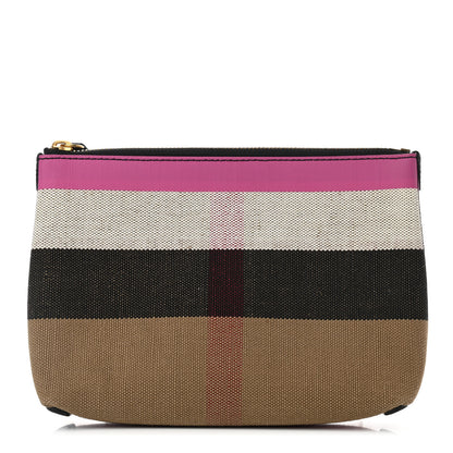 Burberry House Check Medium Duncan Pouch Black Pink 1 of 7