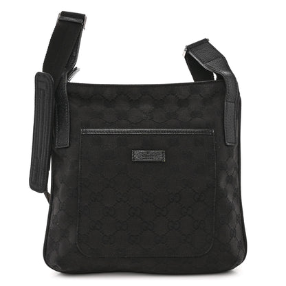 Gucci Monogram Flat Messenger Bag Black 1 of 12