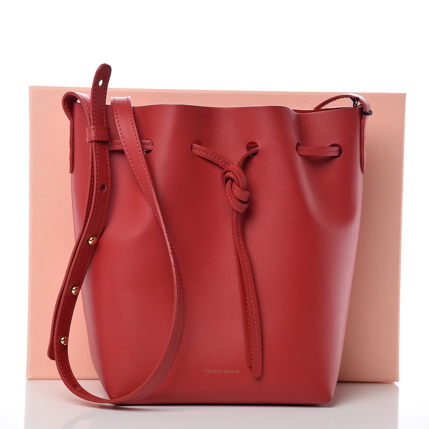 Mansur Gavriel Calfskin Mini Bucket Bag Flamma 10 of 10