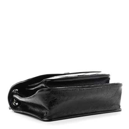 Saint Laurent Crinkled Calfskin Matelasse Monogram Large Niki Chain Satchel Black 4 of 12