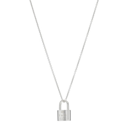 Tiffany Sterling Silver 1837 Lock Charm Pendant Necklace 1 of 4