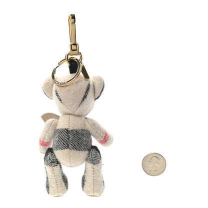 Burberry Cashmere Vintage Check Thomas Bear Bag Charm Camel 2 of 3