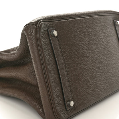 Hermes Taurillon Clemence Birkin 35 Cafe 9 of 10