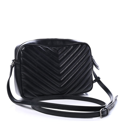Saint Laurent Calfskin Matelasse Monogram Lou Camera Bag Black 2 of 4