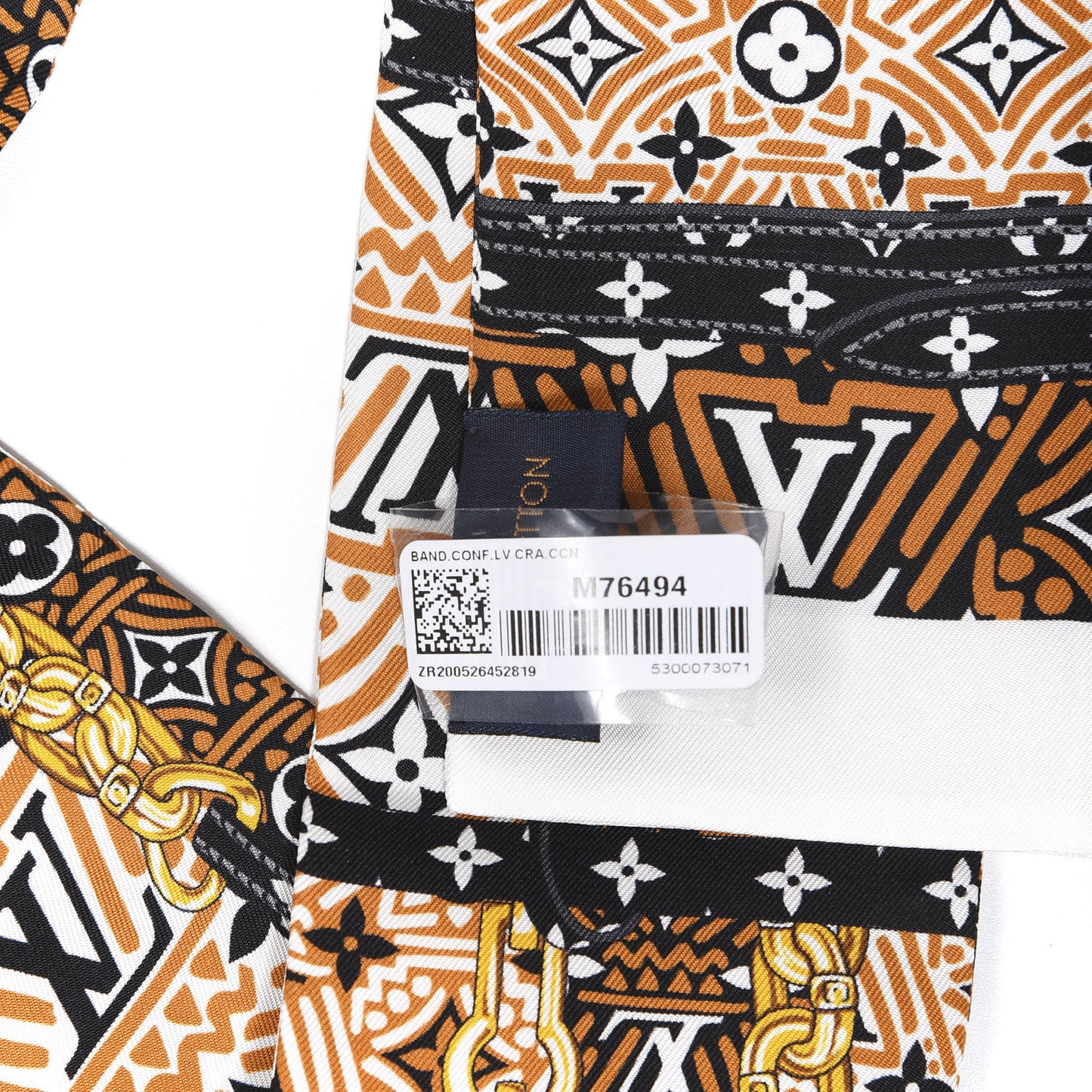 Silk Monogram Crafty Confidential Bandeau Caramel