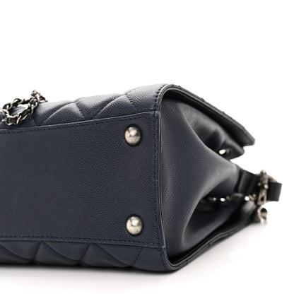 Chanel Caviar Quilted Small CC Bucket Bag Navy 10 of 10