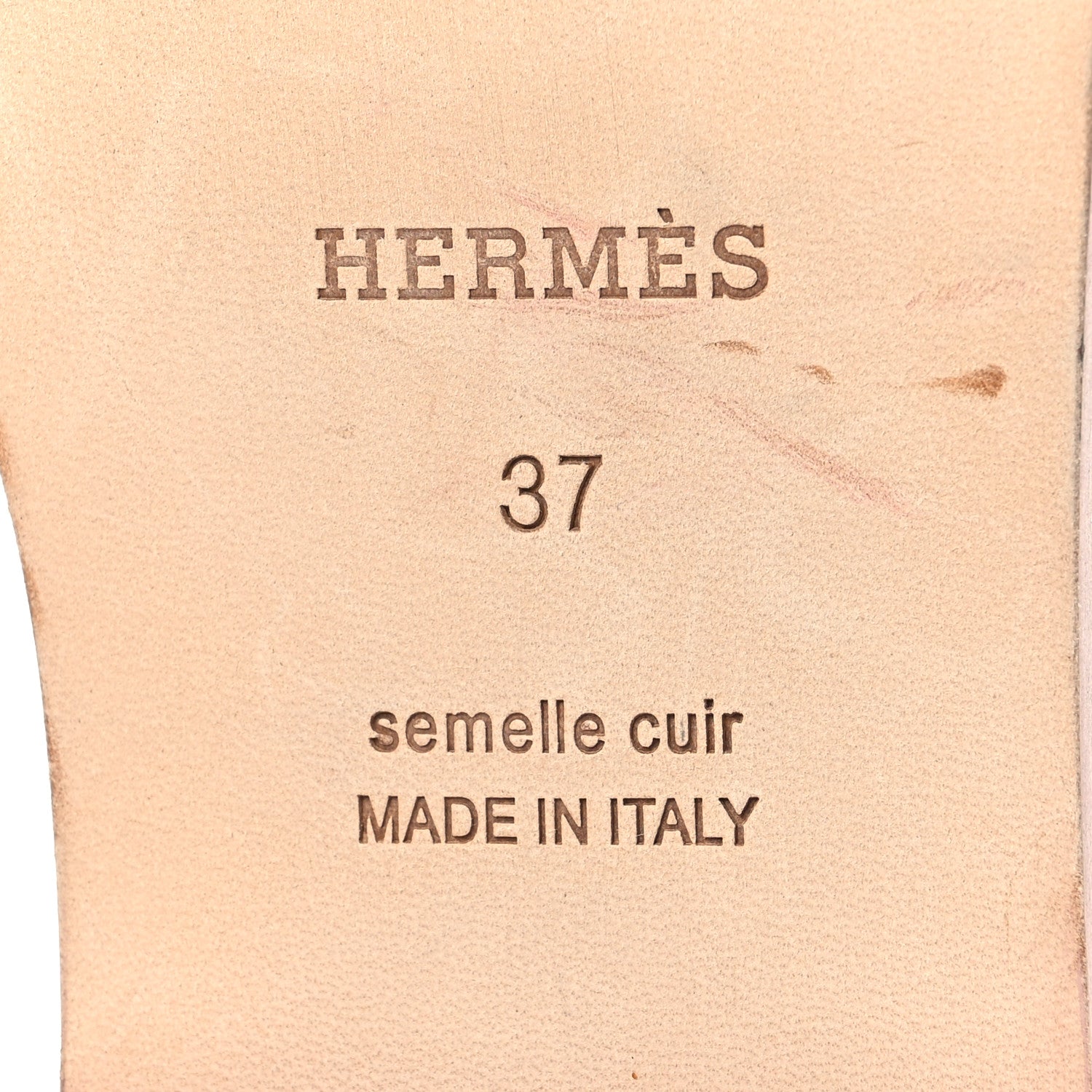 Hermes Calfskin Oran Sandals 37 Rose Cancan 8 of 9