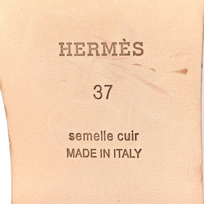 Hermes Calfskin Oran Sandals 37 Rose Cancan 8 of 9