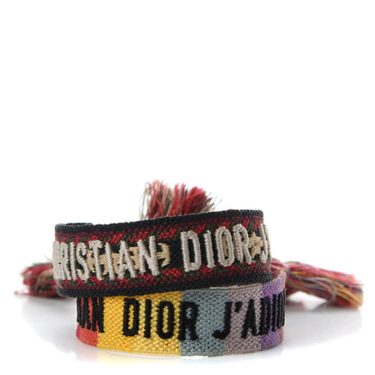 Christian Dior Woven Cotton J'Adior Friendship Bracelet Set Multicolor 1 of 5