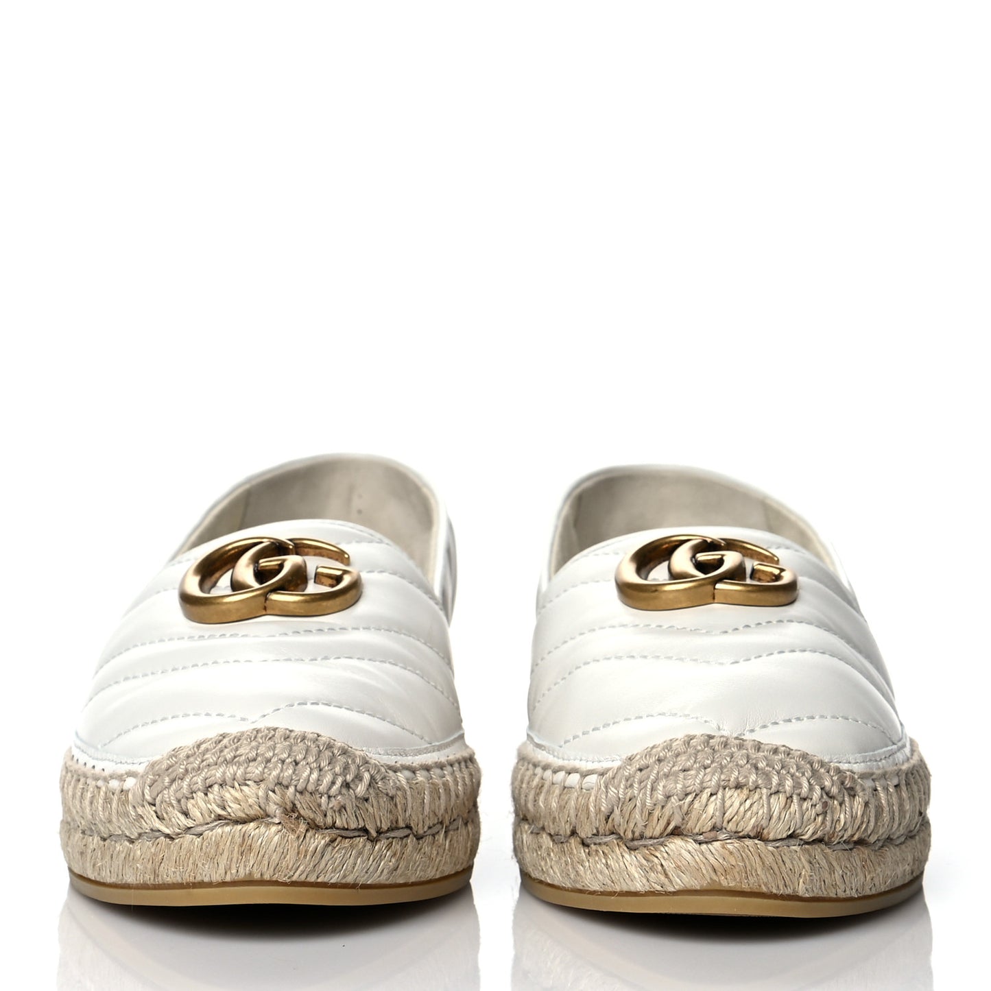 Nappa Matelasse GG Marmont Espadrilles 35 Great White