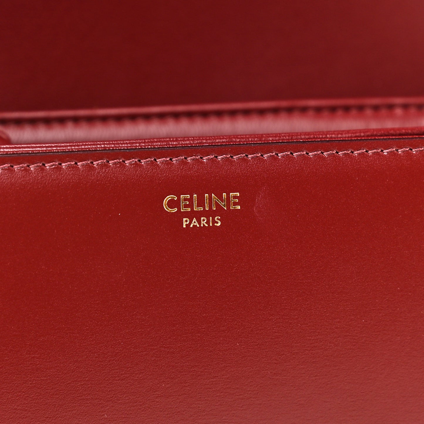 Shiny Calfskin Medium Triomphe Light Burgundy