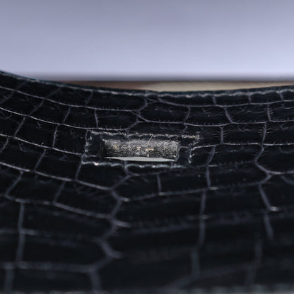 Hermes Matte Porosus Crocodile Birkin 35 Black 7 of 12