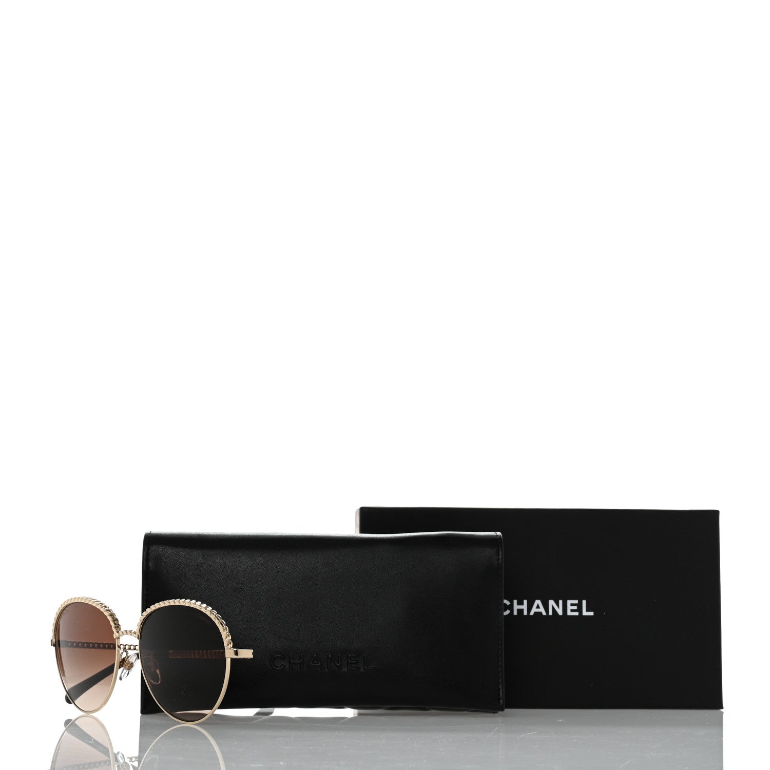 Chanel Chain Pantos Sunglasses 4242 Gold Brown 8 of 8