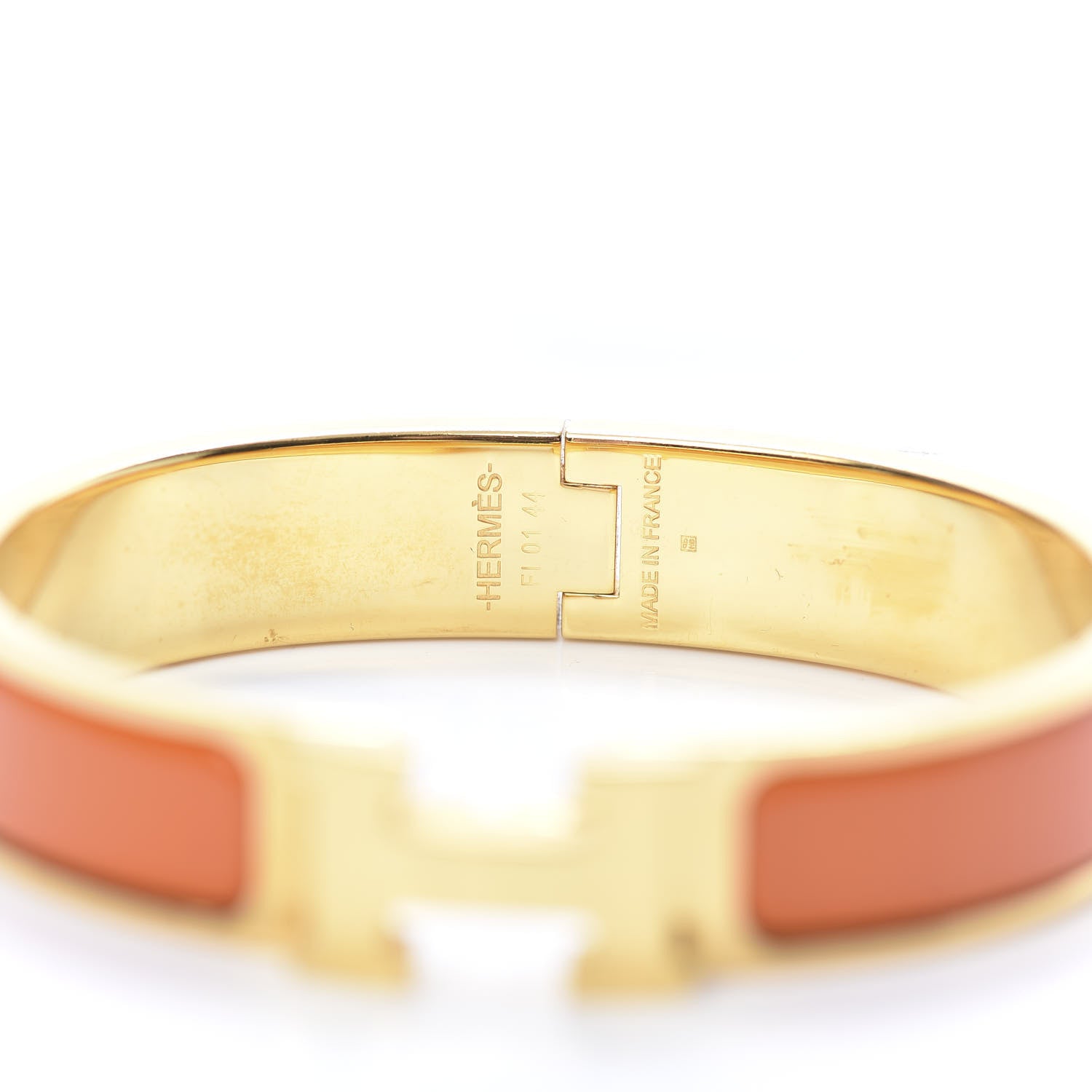 Hermes Enamel Narrow Clic Clac H Bracelet PM Orange 4 of 6