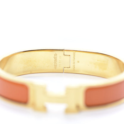 Hermes Enamel Narrow Clic Clac H Bracelet PM Orange 4 of 6