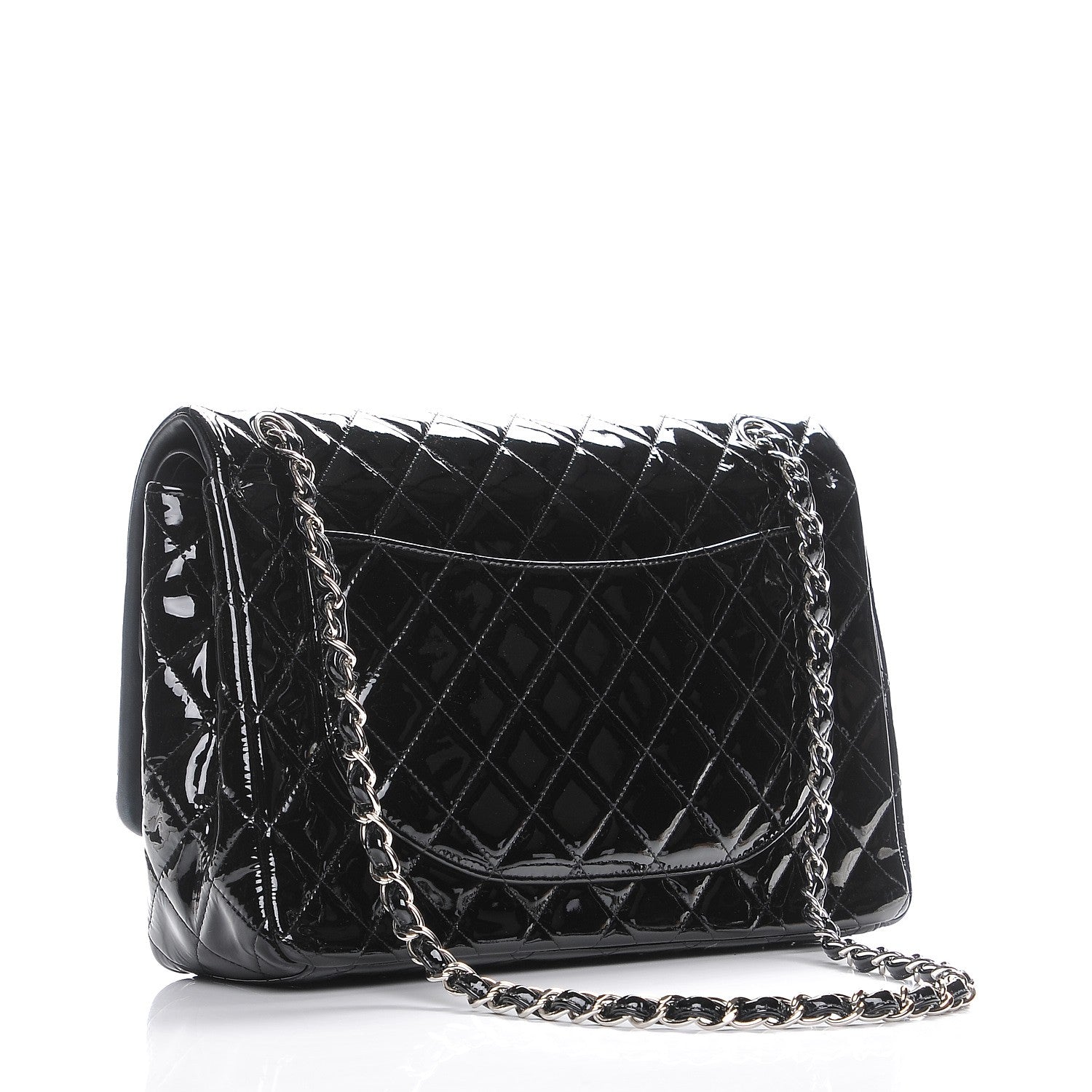 Chanel Patent Quilted Maxi Double Flap Black 3 of 7