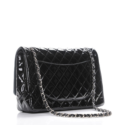 Chanel Patent Quilted Maxi Double Flap Black 3 of 7
