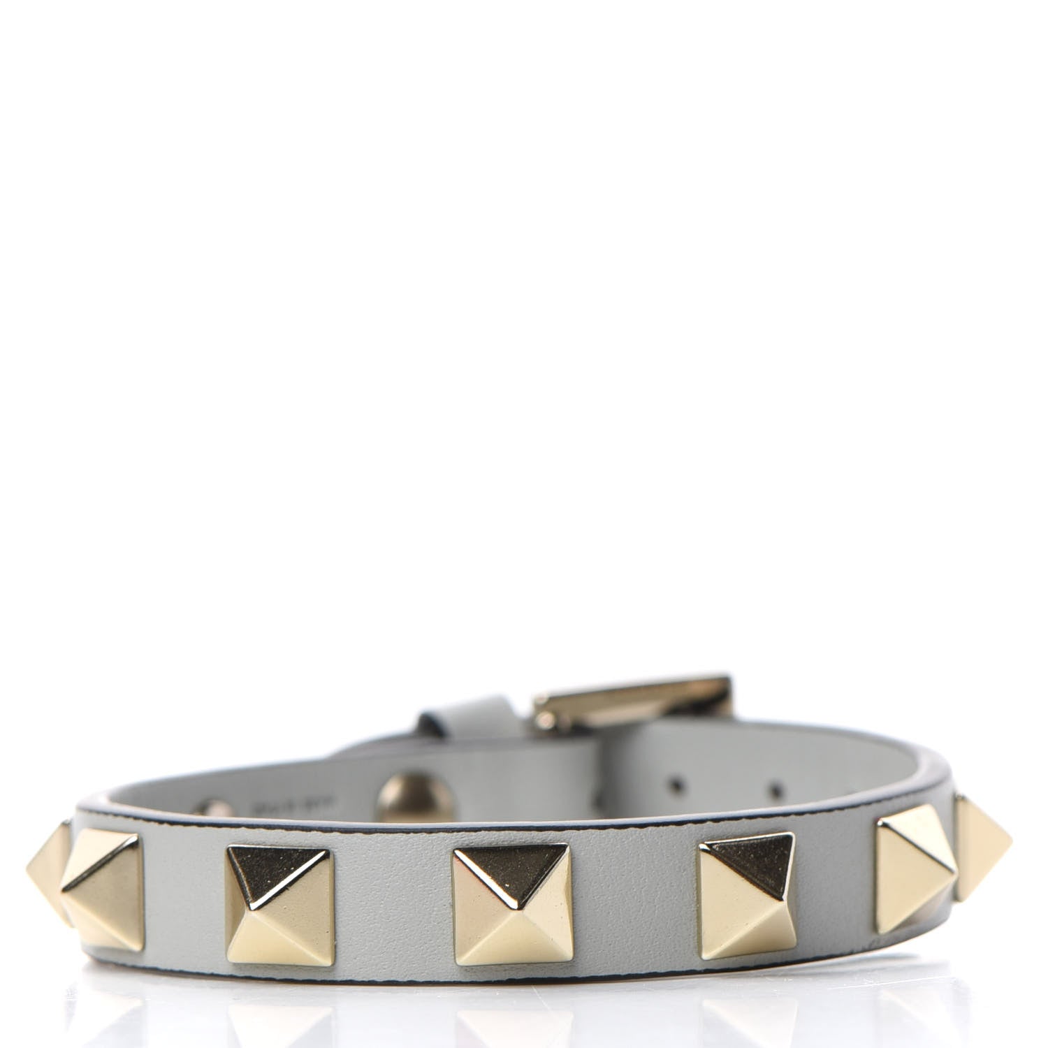 Valentino Garavani Vitello Rockstud Bracelet Opal Grey 3 of 4