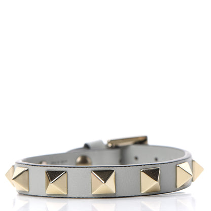 Valentino Garavani Vitello Rockstud Bracelet Opal Grey 3 of 4