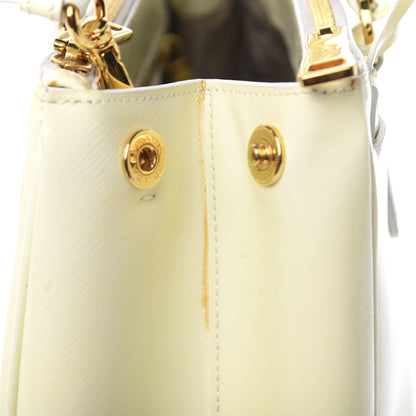 Prada Saffiano Vernice Medium Galleria Double Zip Tote Bianco 14 of 22