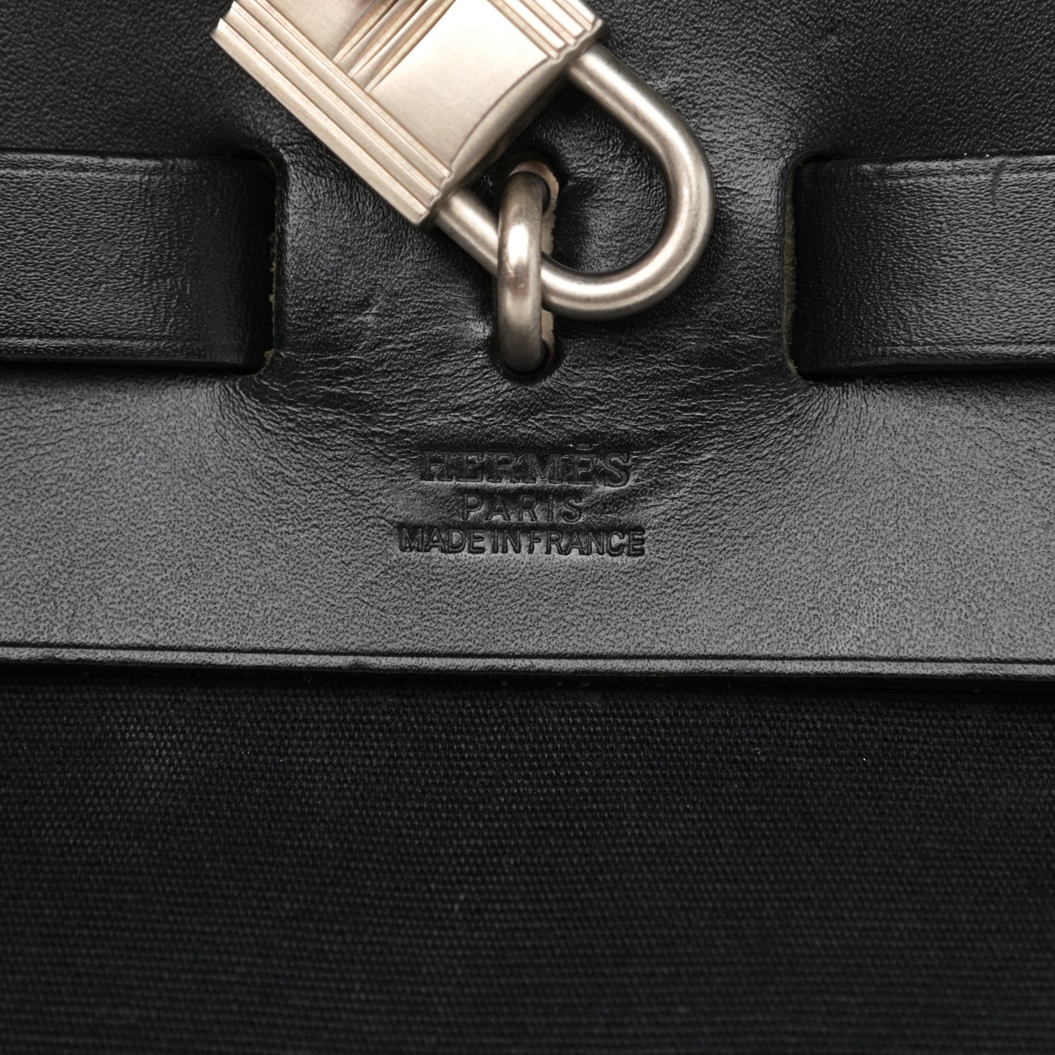 Hermes Toile Vache Calfskin Herbag 39 MM Black 7 of 12