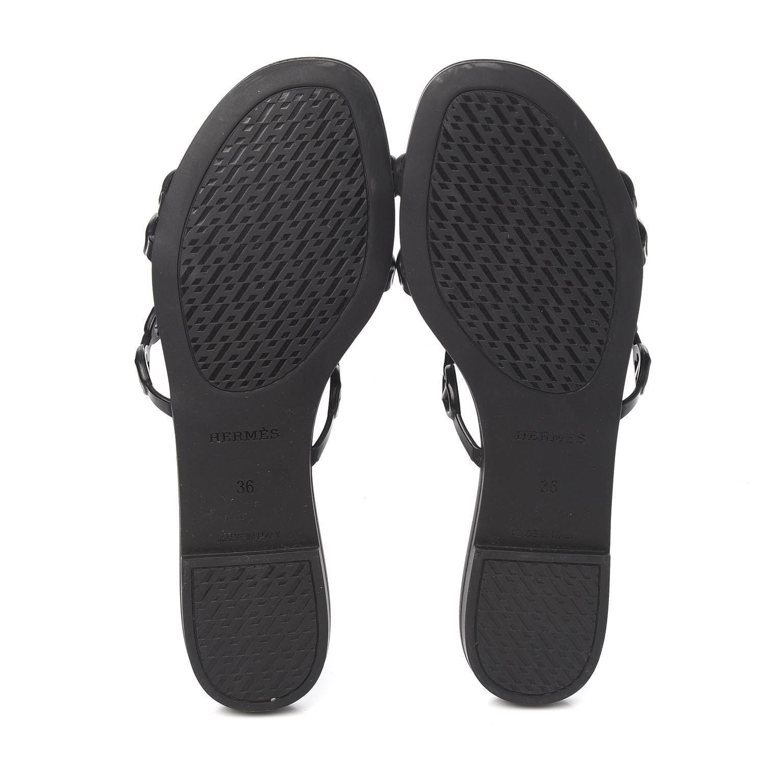 Hermes TPU Rivage Sandals 36 Black 5 of 7
