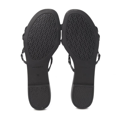 Hermes TPU Rivage Sandals 36 Black 5 of 7