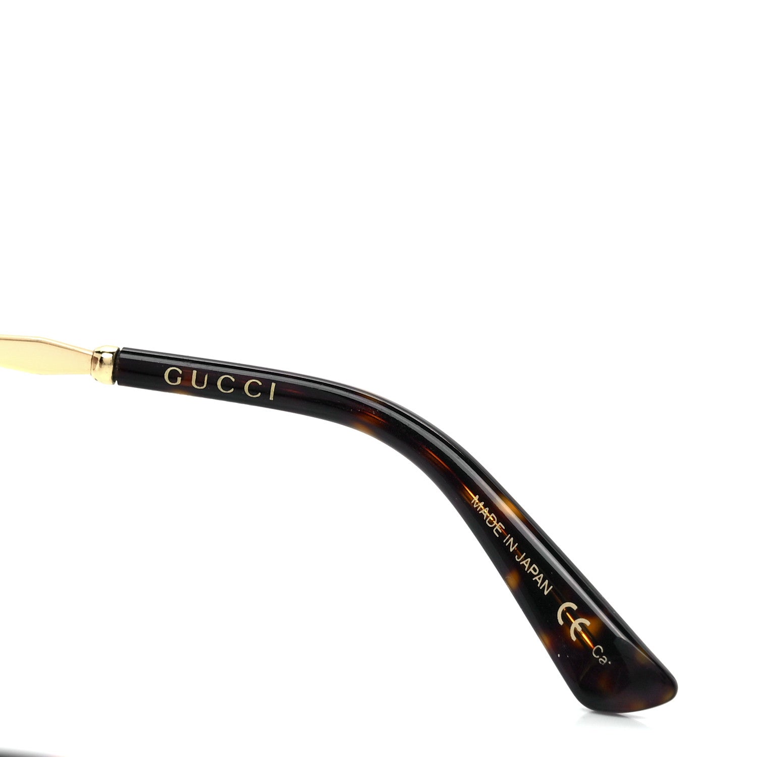 Gucci Metal Round Frame GG0595S Sunglasses Gold Brown 6 of 8