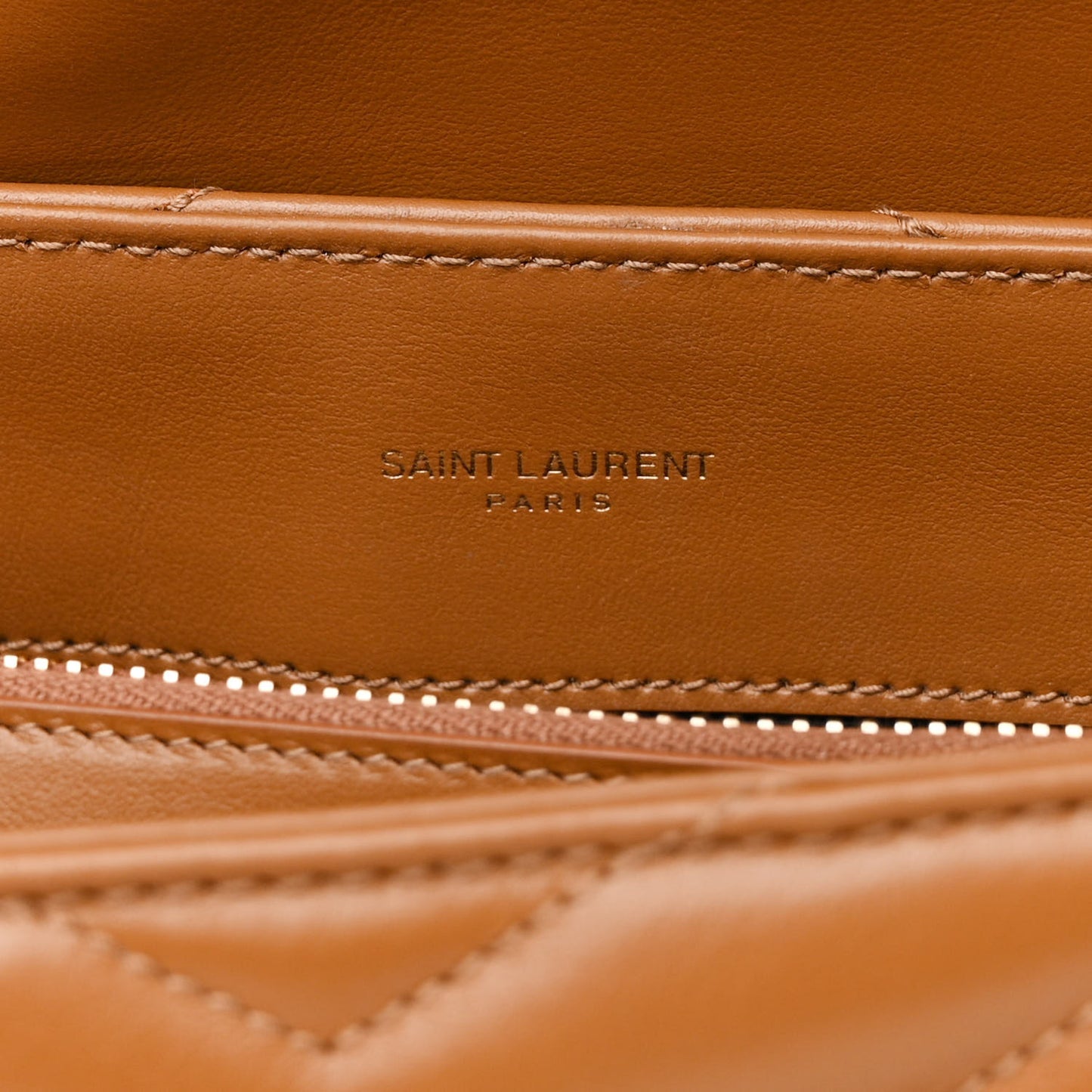 Calfskin Y Quilted Monogram Medium Loulou Chain Satchel Dark Natural