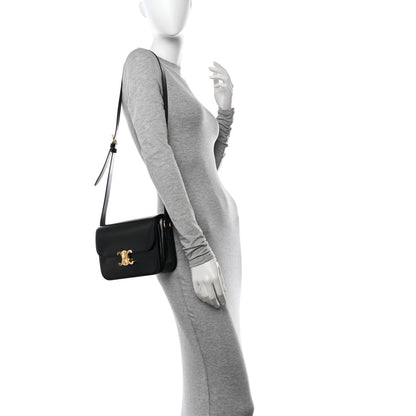 Celine Shiny Calfskin Medium Triomphe Black 2 of 11