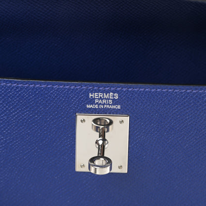 Hermes Epsom Kelly Sellier 32 Bleu Electrique 6 of 12