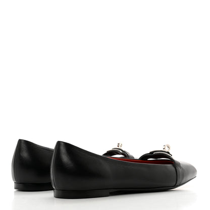 Hermes Goatskin Bilbao Ballerina Flats 38 Black 4 of 9