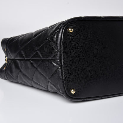 Chanel Caviar Quilted CC Timeless Soft Tote Black 8 of 10