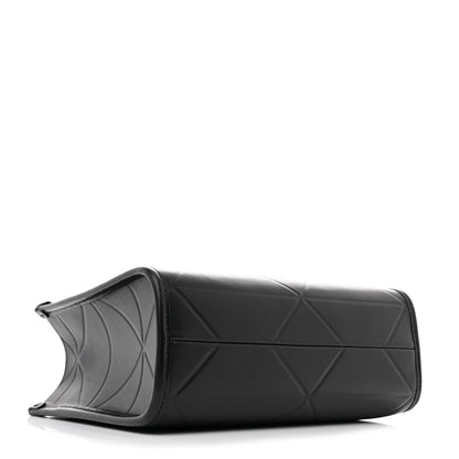 Prada Soft Calfskin Triangolo Symbole Embossed Mini Tote Black 4 of 10