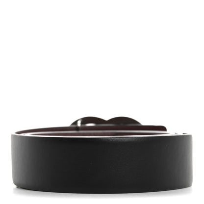 Chanel Calfskin CC Reversible Belt 80 32 Black Burgundy 2 of 5