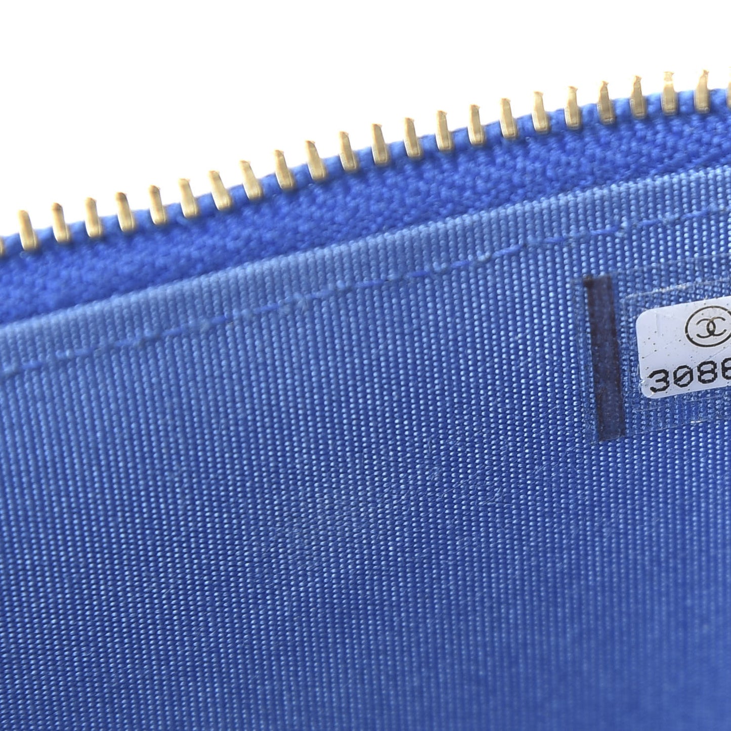 Raffia Jute Striped Mini Vanity Case With Chain Blue Beige