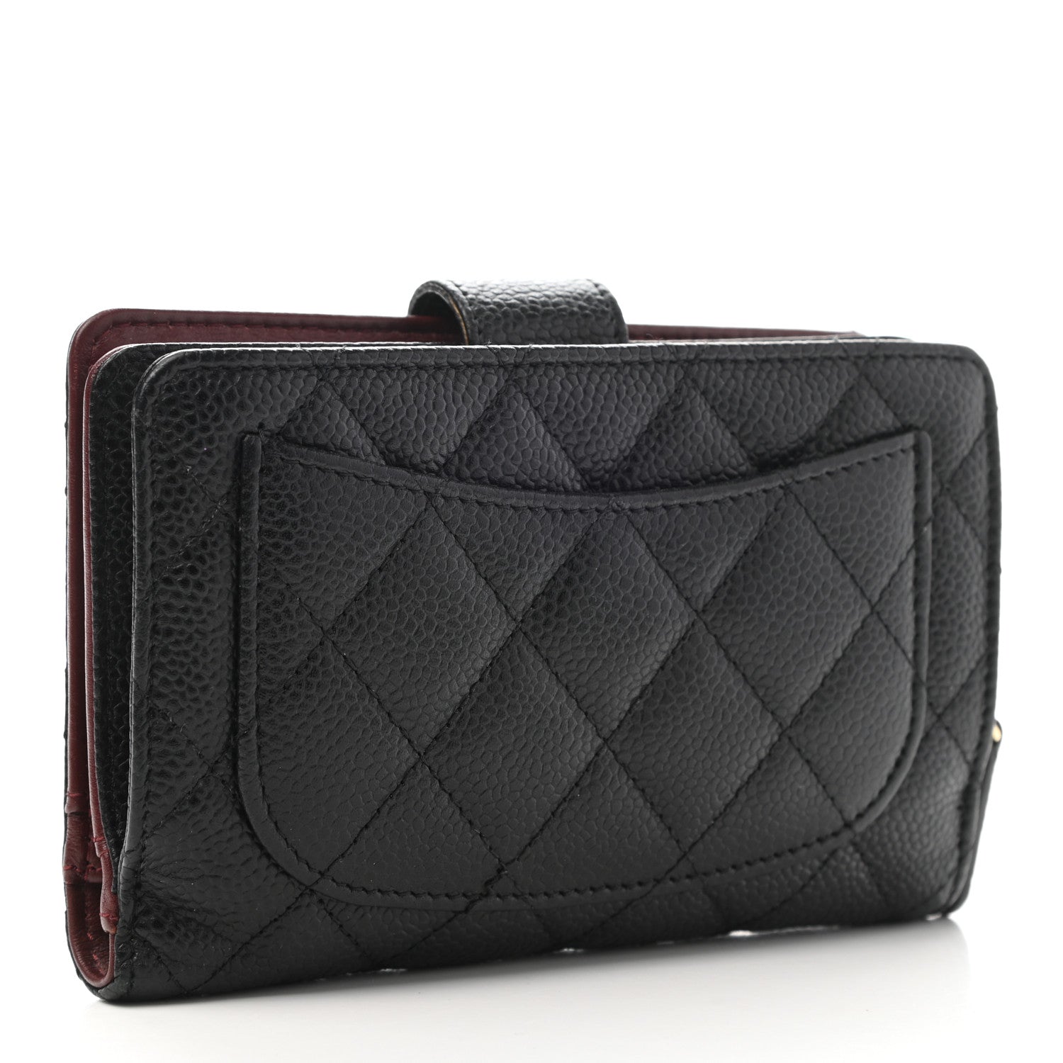 Chanel Caviar Quilted CC French Wallet Black 3 of 11