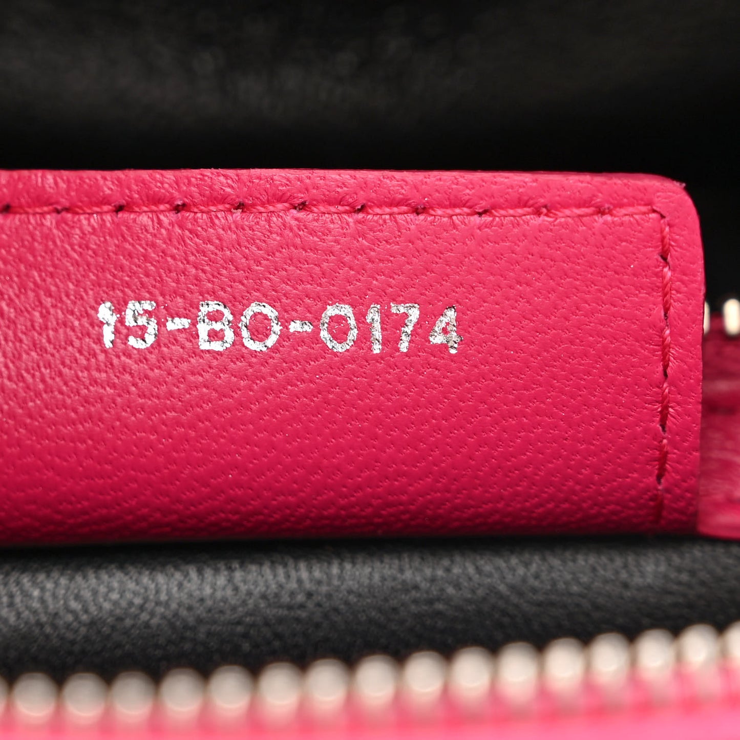 Lambskin Cannage Medium Tri-Color Lady Dior Fuchsia Anemone Black
