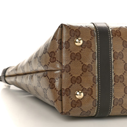 Gucci Monogram Medium Abbey Tote Dark Brown 9 of 12