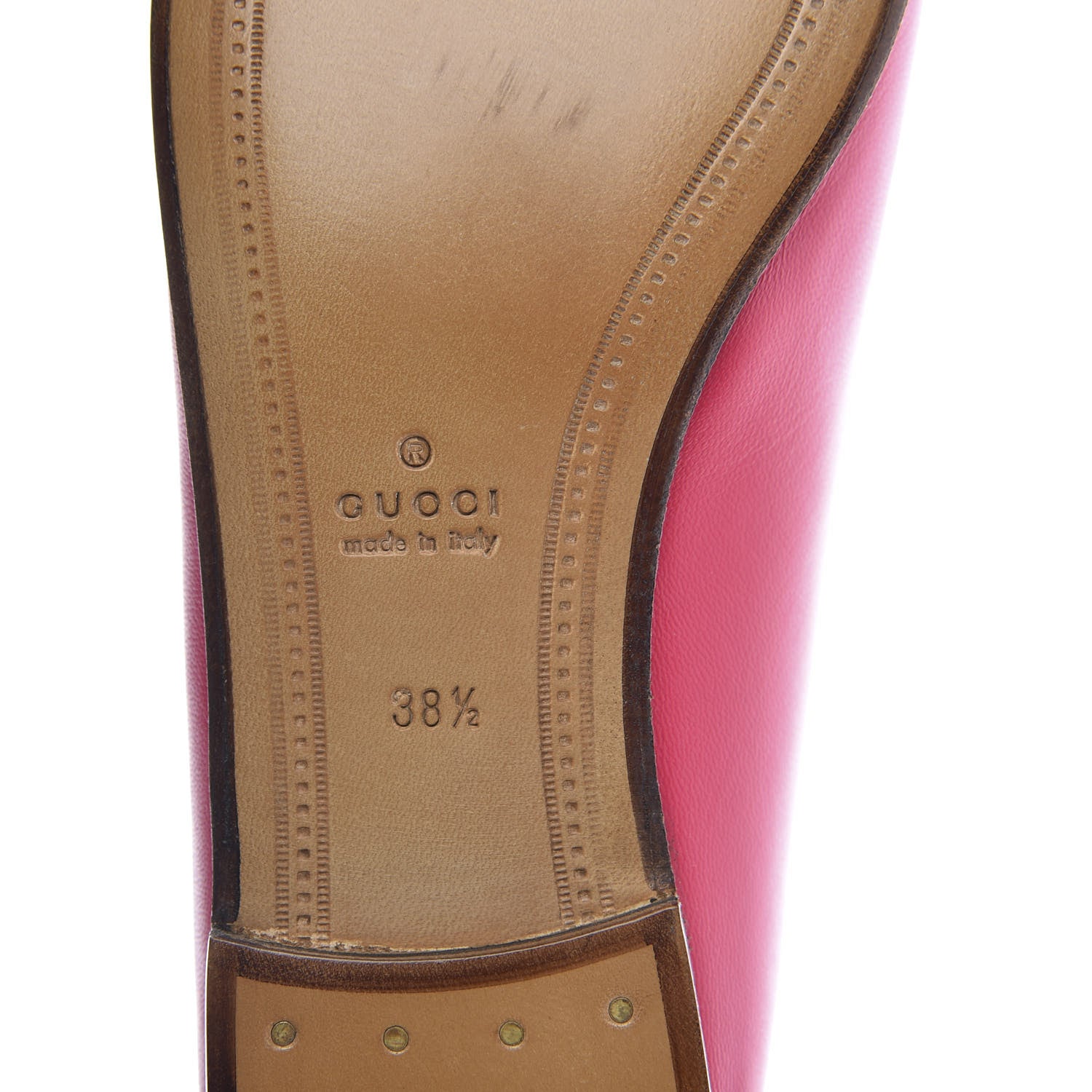 Gucci Lambskin Womens Brixton Horsebit Loafers 38.5 Hot Pink 7 of 10