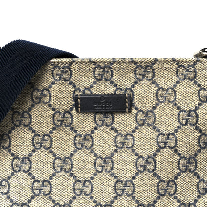 Gucci GG Supreme Monogram Small Flat Messenger Bag Navy 9 of 11