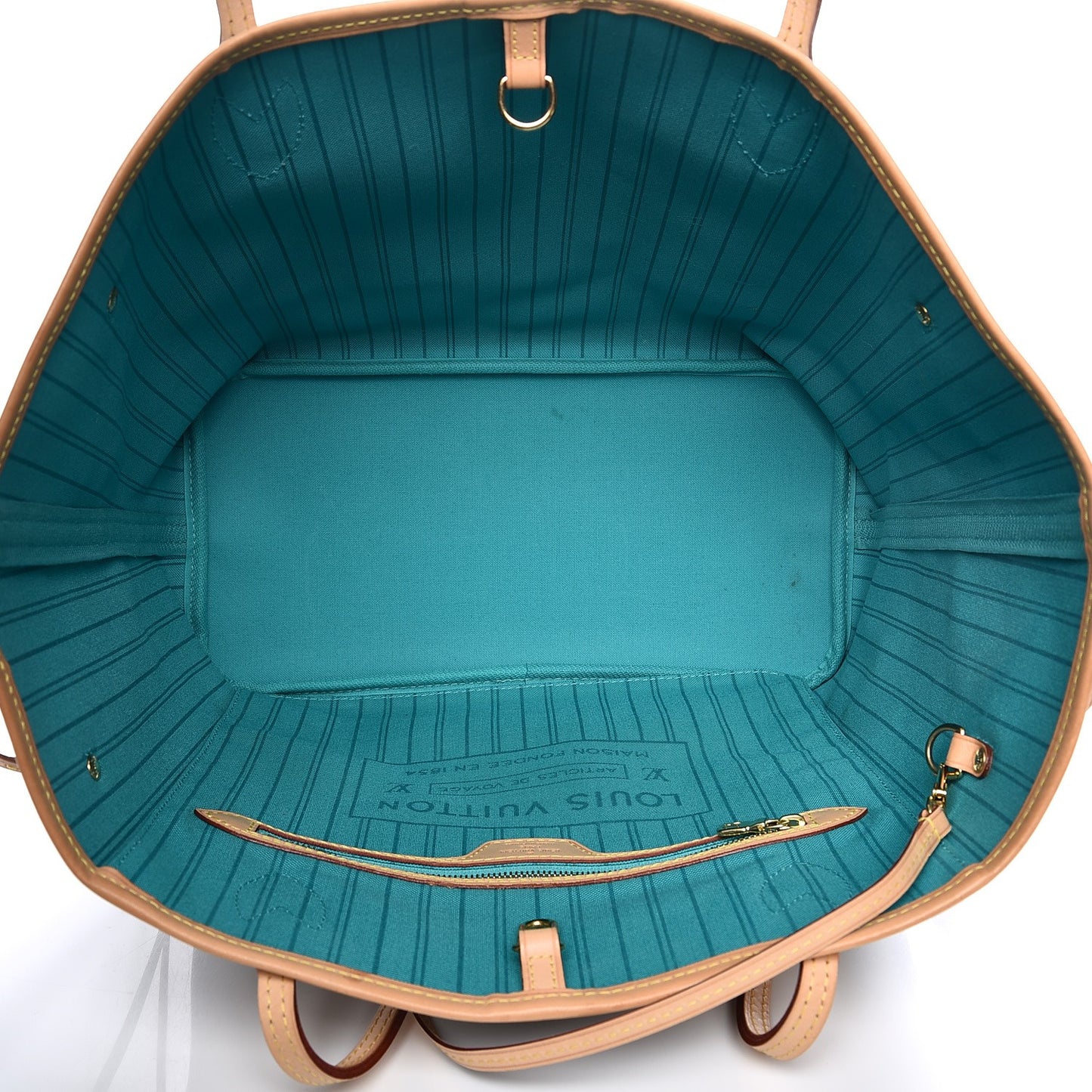 Monogram V Neverfull MM Turquoise