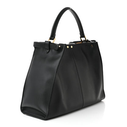 Fendi Vitello Seta Shearling FF 1974 Large Peekaboo X-Lite Black 3 of 13