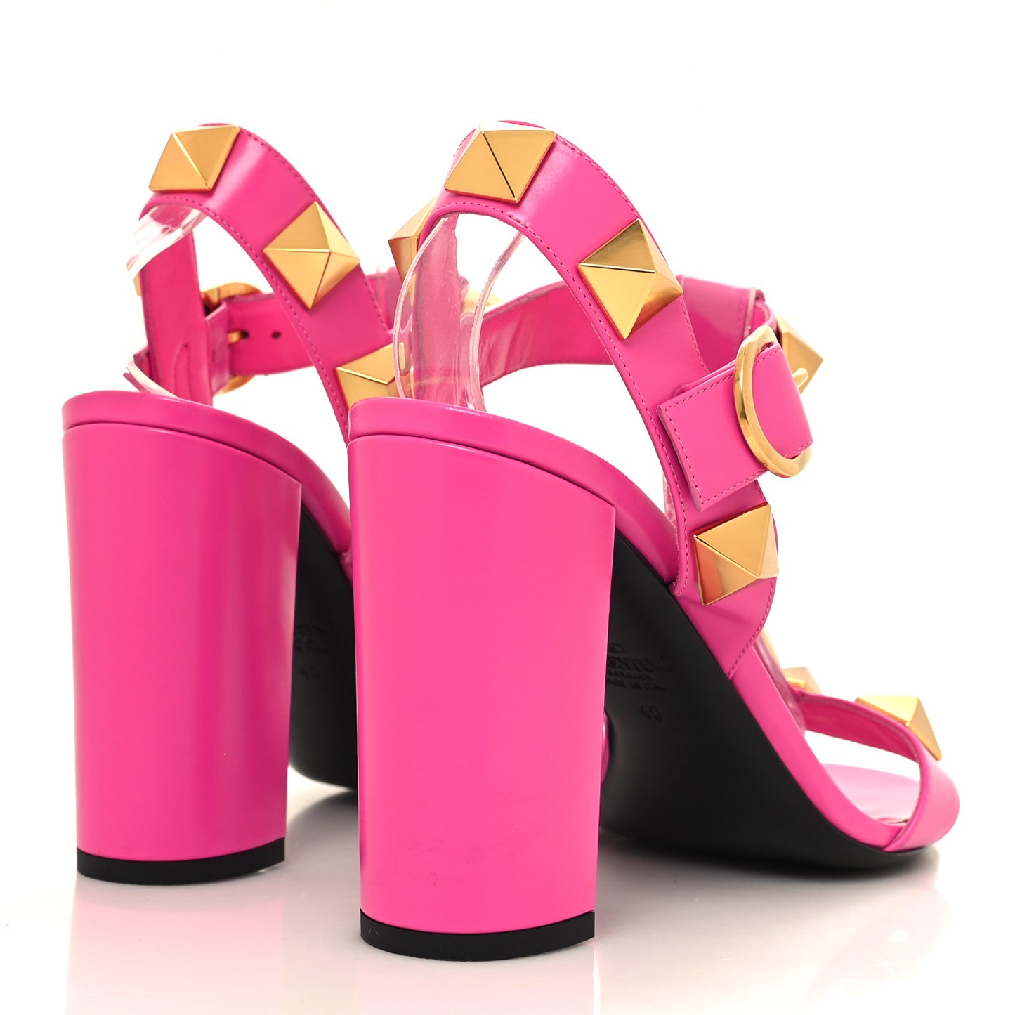 Calfskin Roman Stud T-Strap 90mm Sandals 40 Pink PP