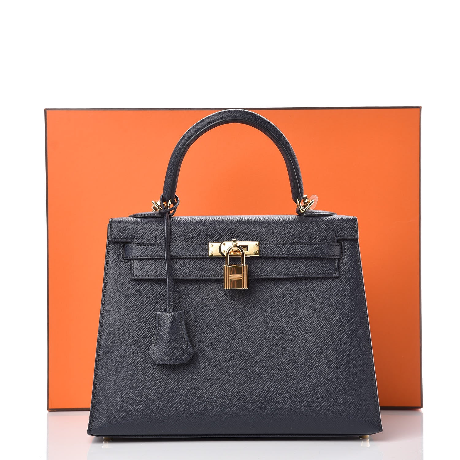 Hermes Epsom Kelly Sellier 25 Bleu Indigo 43 of 43
