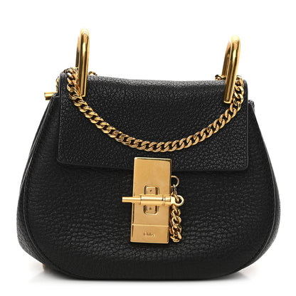 Chloe Grained Lambskin Mini Drew Shoulder Bag Black 1 of 12