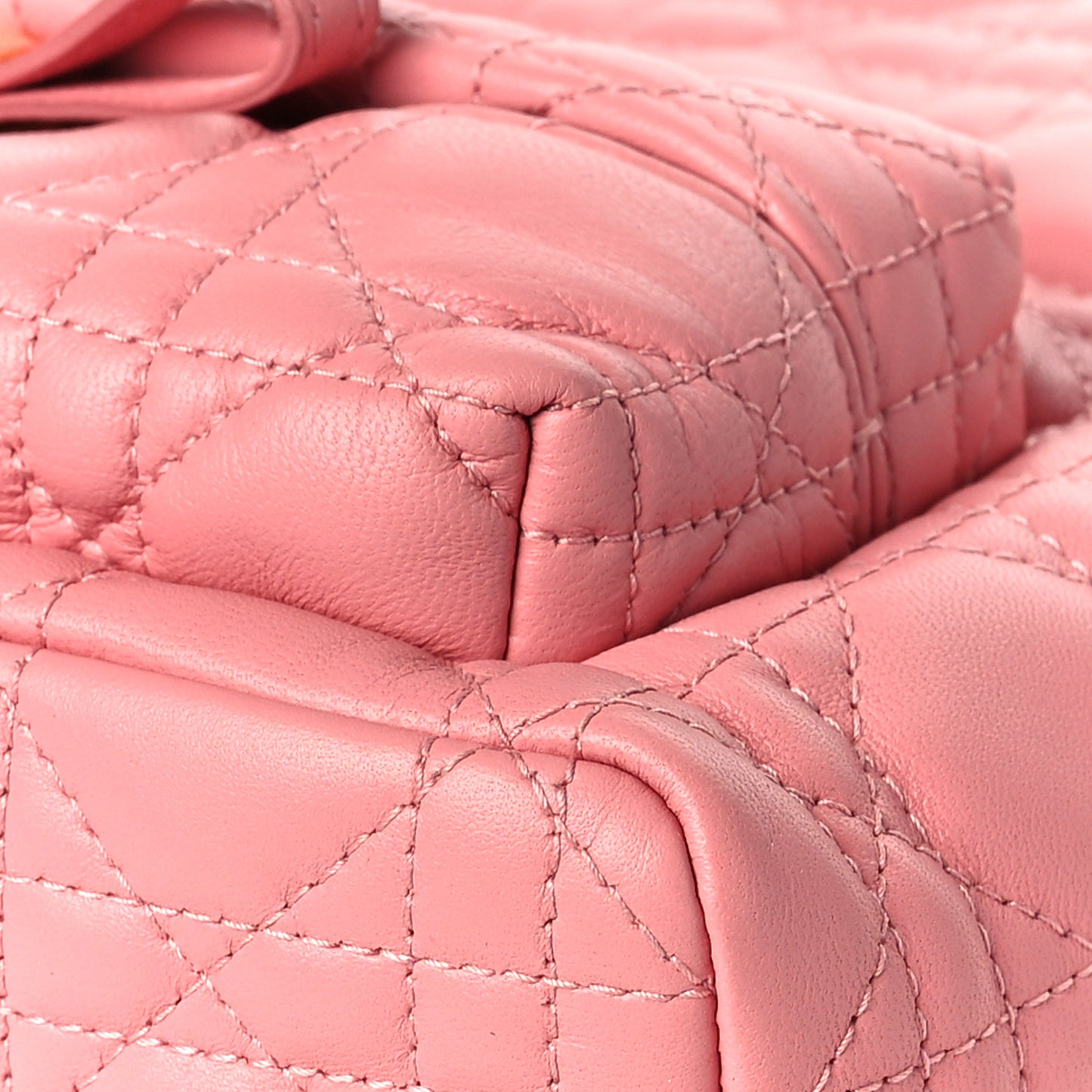 Lambskin Cannage Mini Backpack Peach Blossom