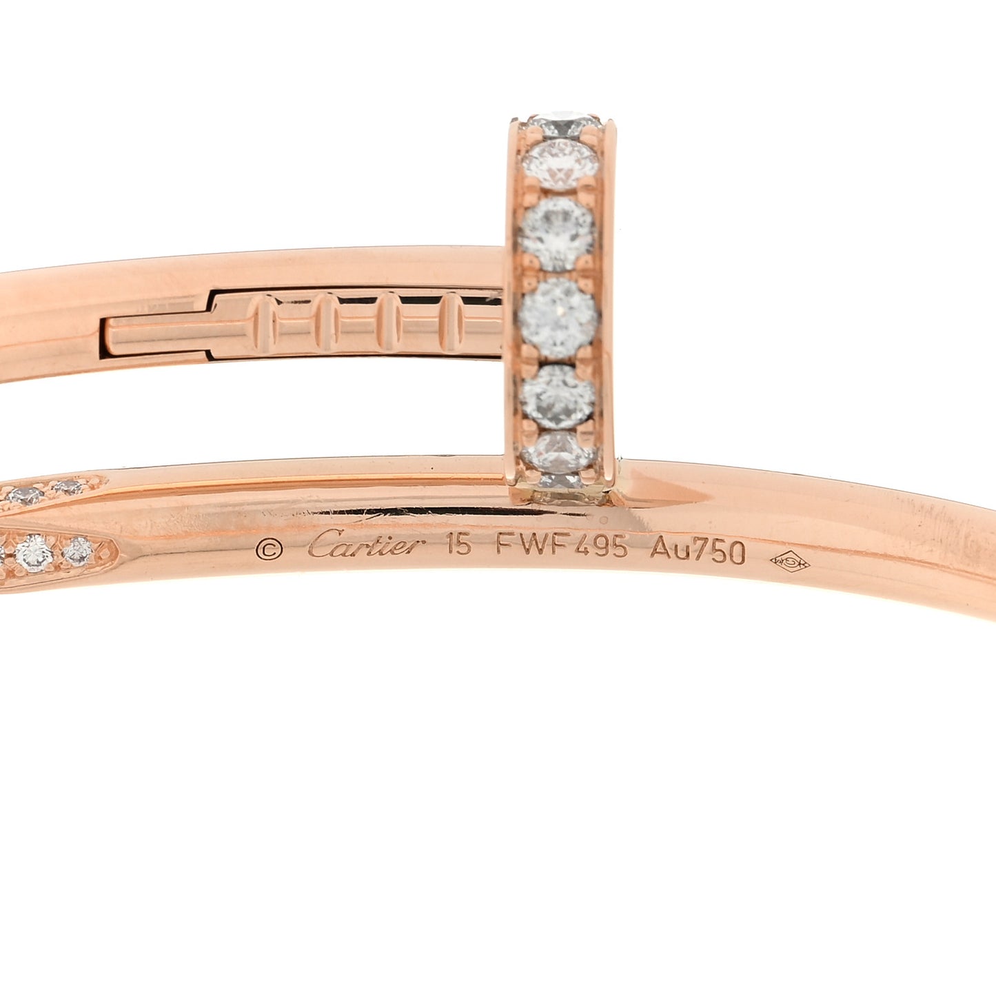 18K Pink Gold Diamond Juste Un Clou Bracelet 15
